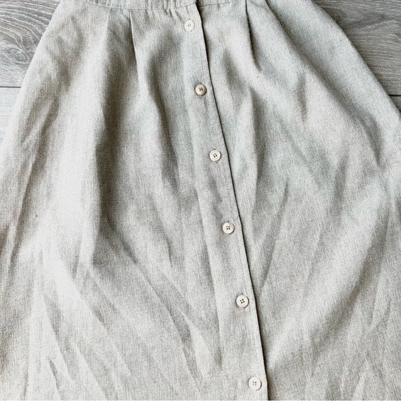 Vintage Mister Leonard Silk Flax Blend A Line Midi Skirt - Picture 6 of 15